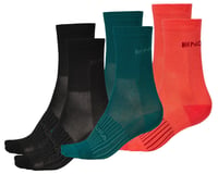 Endura Women's Coolmax Race Socks (Black/Green/Red) (Triple Pack) (3 Pairs) (Universal Women's)